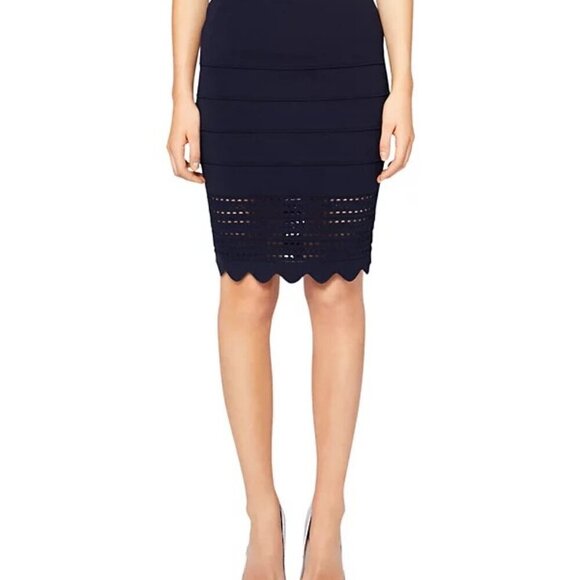 Ted Baker London Stef Scallop Hem Sweater Skirt Stretch, New - Picture 1 of 12